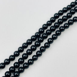 Бусины для украшений из черного Агата (90 бусин) 39 см
