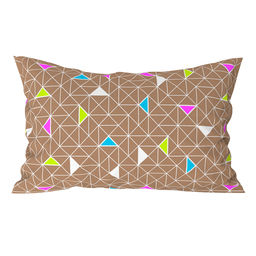 Наволочка 50х70см "Треугольники, беж", с клапаном-запахом, бязь 121г/м2, хлопок 100%, упаковка "классическая" пакет ПВД 14,5х23см, еврослот, "Домашняя мода" (Россия)