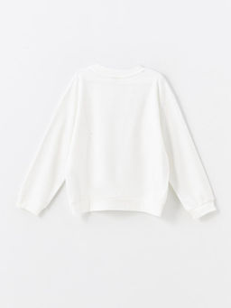 Bisiklet Yaka Uzun Kollu Bask?l? K?z ?ocuk Sweatshirt - Waikiki фото 2