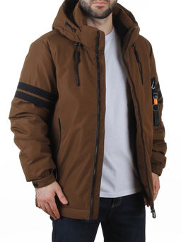 D6821 BROWN Куртка мужская зимняя (200 гр. холлофайбер)
