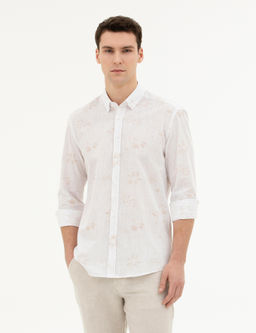 Рубашка Pierre Cardin Regular Fit бежевая