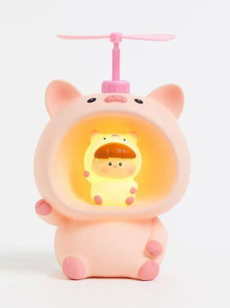 Kопилка - ночник Baby pig fan, pink (13,5 см), пластик