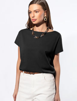 VILATTE / Футболка с цельнокроеным рукавом из премиального хлопка