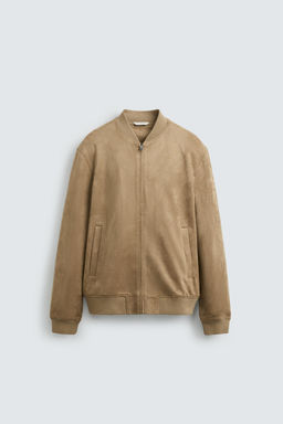 FAUX SUEDE BOMBER JACKET - Zara фото 7