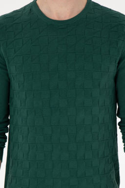 Erkek Slim Fit Bisiklet Yaka Koyu Ye_il Basic Kazak - U.s. polo assn фото 6