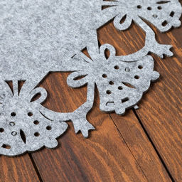 Набор новогодних салфеток Доляна Колокольчики, цвет серый - 2 шт  фото 2