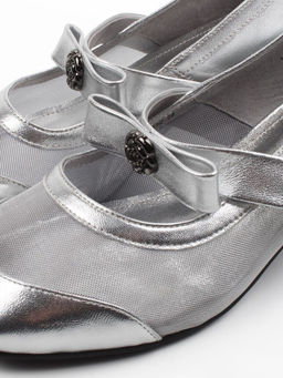 06-H36A-55C GREY/SILVER Туфли женские (натуральная кожа)