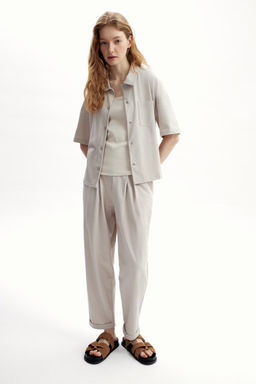 ЕВТ 3280/серо-бежевый рубашка жен