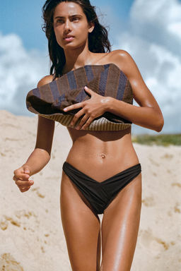 GORRO LINO 100% RAYAS REVERSIBLE / Azul