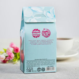 Чай в домике 8 Марта, тюльпаны, со вкусом лесные ягоды, 50 г. - Фабрика счастья фото 3