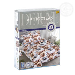 Постельное белье Дружок (поплин DE LUXE) 1,5 сп./Пододеяльник: 1 шт. - 215*145; Простыня: 1 шт. - 215*150; Наволочка: 2 шт. - 70*70; DE LUXE