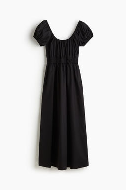 Vestido off-the-shoulder de popelina - H&m фото 3