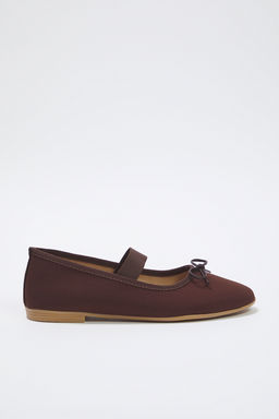 Trendyolmilla Shoes Kahverengi Fiyonklu Badem Burun Mary Jane Kad?n Babet TAKSS25BE00038  фото 10