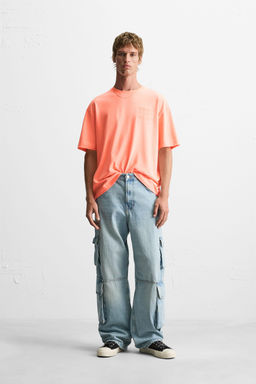 EMBROIDERED SLOGAN T-SHIRT