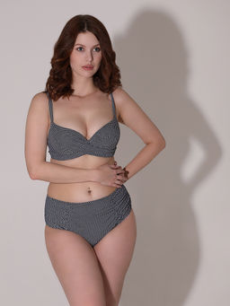 Купальник больших размеров с высокими трусиками - Almond фото 2