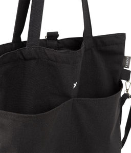 Сумка-тоут шоппер LOREX TOUT BAG OUTBOUNDS TOTAL BLACK 45x40x5 см черн. хлопок молния, 2 кармана кар - Buro фото 4