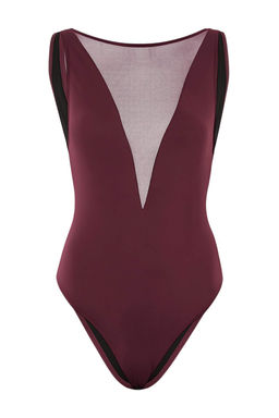 Leopar Desenli Mesh Detayl? Halter Yaka Kapl? Brazilian Mayo TBESS26MA00028 - Trendyolmilla фото 15
