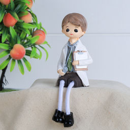 Цена за 2 шт. Фигурка Врач висячие ножки 2 штуки набор 17 см / K313 /уп 96/