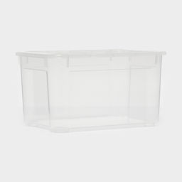 Ящик для хранения «Кристалл XS Plus», 16 л, 38.9×27.5×21.5 см, с крышкой, прозрачный