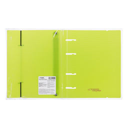 Expert Complete PRISMA NEON Папка-обложка для сменного тетрадного блока на 4 кольцах A5+ 700 мкм 20 мм эффект 3D 1 шт. d - 20 мм лайм EC21140021