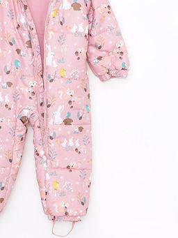 Kap??onlu Uzun Kollu Patikli Bask?l? K?z Bebek Fermuarl? Astronot Mont - Waikiki фото 3