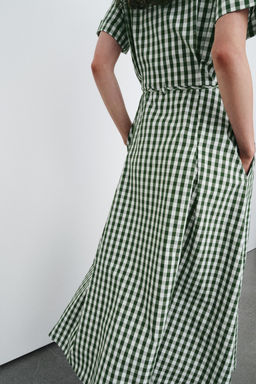 GINGHAM SHIRT DRESS ZW COLLECTION - Zara фото 10