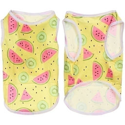 Цена за 2 шт. Майка для кошек и собак мелких пород "БРО на стиле", арбузики, размер М (длина спинки 29см, объем груди 35см, от 3 до 6кг)