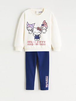 Hello Kitty Lisansl? K?z ?ocuk Sweatshirt ve E?ofman Alt?