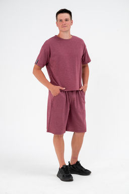 Костюм из футера унисекс бордо-меланж - Амадэль фото 18