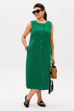 Платье ANELLI 1478 папоротниково-зеленый  фото 10