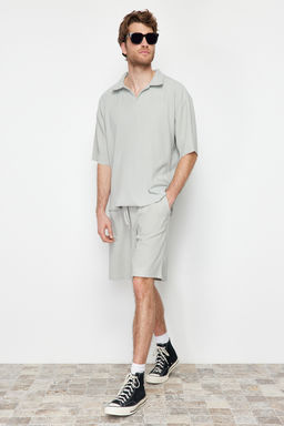 Tas Oversize/Genis Kesim Dokulu K?r?smaz Ottoman Sort TMNSS24SR00037