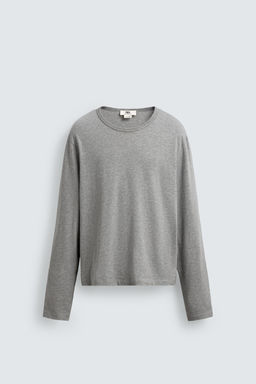 CAMISETA MANGA LARGA / Gris vigor? - Zara фото 7