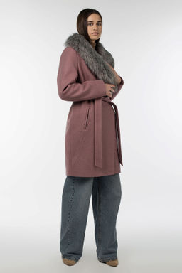 02-3070 Пальто женское утепленное (пояс) - El podio фото 14