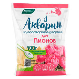 Компл.мин.удобр."Акварин Для пионов" марка 22, 0,1кг (водораств., с микроэл.) "БХЗ"