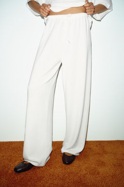 PANTAL?N R?STICO WIDE LEG / Crudo