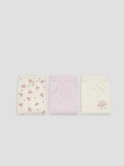 Fiyonk Bask?l? K?z ?ocuk Boxer 3l?