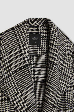 Пальто каше стандартного кроя с клетчатым узором - Defacto фото 8