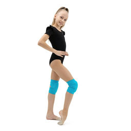 Наколенники для гимнастики и танцев Grace Dance, с уплотнителем, р. XXS, 3-5 лет, цвет бирюзовый  фото 3