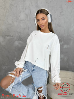 Кофта женская с рваным эффектом