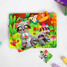 Пазл Еноты 12 элементов 0,414,511 см - Simaland фото 2