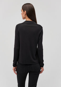 Dugmeli Siyah H?rka - Mavi фото 3