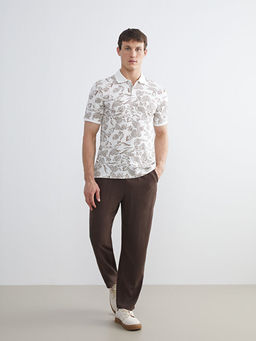 Polo Yaka Desenli Pike Erkek Ti??rt