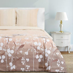 Постельное бельё Этель 2 сп. Кремовое утро175х215 см, 200х220 см, 70х70 см - 2 шт., 100% хлопок, бязь 125 г/м