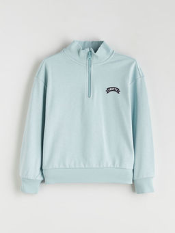 Dik Yaka K?z ?ocuk Sweatshirt