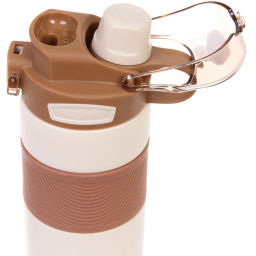 Термос 600мл "Фитнесс", цвет молочный