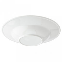 "Русь" Тарелка глубокая фарфоровая д252мм h50мм, 500мл, белый, рельефный декор (Китай)