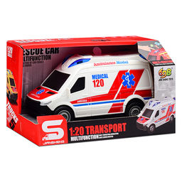 Машина "Скорая помощь" 1:20 (свет, звук) в коробке