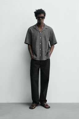 CAMISA ESTRUCTURA TEXTURA / Marino