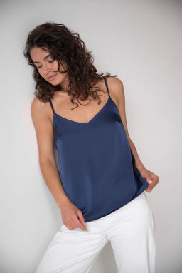 Топ ТП 261а-1 Тёмно синий - T.C.T фото 3