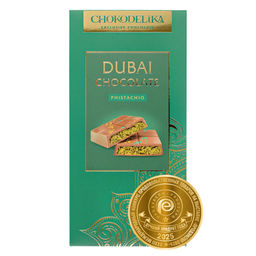 Шоколад молочный Dubai Pistachio с начинкой из фисташки, 180 гр